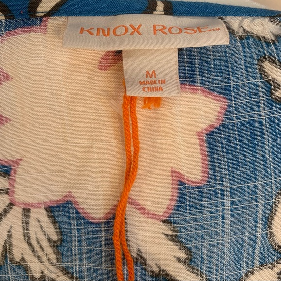 Knox Rose Floral Tiered Short Sleeve Wrap Midi Dress - Picture 3 of 16